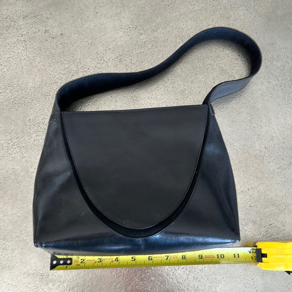 Ply NY black structured Modernist leather bag